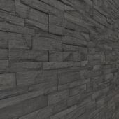 Black Stone Wall Brick Mosaic 03 with 6k High Resolution Tileable Textures