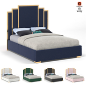 Hugo Velvet Queen Bed