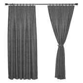 Charcoal curtain panel