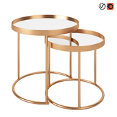 Zara Home Round Gold Nest of Tables