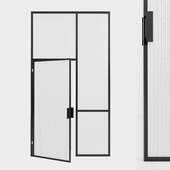Glass partition. Door. 101