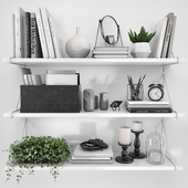 Shelves BERGSHULT / PERSGULT (IKEA) with decorative filling