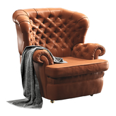 Leather Wing Chair from Whittle Brothers