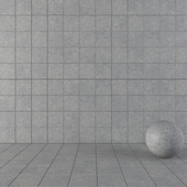 Concrete Wall Tiles Wind Grey Set 2