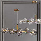 Modern metal glass chandelier 01