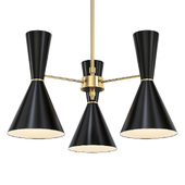 CAIRO Chandelier 3 Arm black