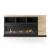 Tonnari - 74 TV Stand with Electric Fireplace