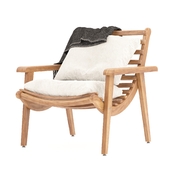 Wood Outdoor Armchair Lounge