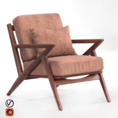 wood_fabric_Armchair