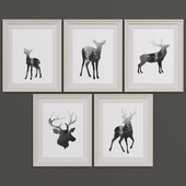 Forest stag set