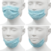 Разовая медицинская маска (правильное и неправильное ношение)