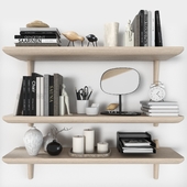 Shelves LISABO (IKEA) with decorative filling