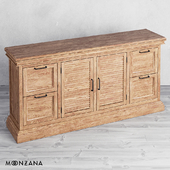 OM Chest of drawers with drawers and doors 4 sections Moonzana