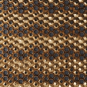 Gold hexagon wall panel