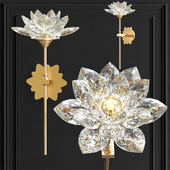 Lotus Crystal Wall Lamp Lotus flower Wall Clear Glass C