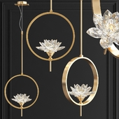 Подвесной светильник Хрустальный Цветок Лотоса Lotus flower Clear Glass pendant lamp B
