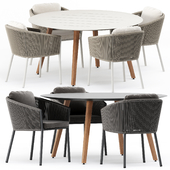OMER ARMCHAIR and DINING TABLE 148R by akulaliving