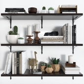 Shelves BERGSHULT / KROKSGULT (IKEA) with decorative filling