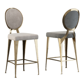 Miss stool with uncovered backrest