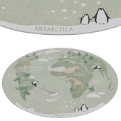 HM Home World map cotton rug