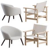 Canvas + Ditzel Lounge Chairs by Fredericia