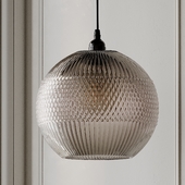 MANDIE GREY TEXTURED GLASS PENDANT LIGHT