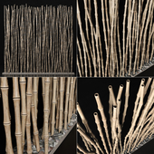 Bamboo thin branch decor n3 / Decor from thin bamboo branches