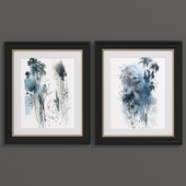 Blue abstract set