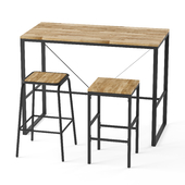 Hiba bar or counter stool and table set 1