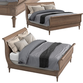RH EMPIRE ROSETTE SLEIGH BED WITH FOOTBOARD