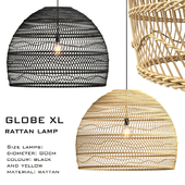 Wicker lamp globe xl