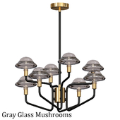 Gray glass mushrooms