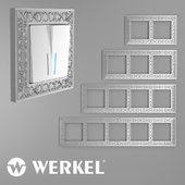 OM Metal frames for sockets and switches Werkel Antik Matt chrome