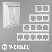 OM Plastic frames for sockets and switches Werkel Fiore White
