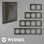OM Plastic frames for Werkel Fiore sockets and switches Gray-brown