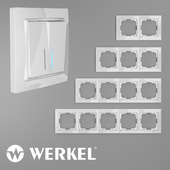 ОМ Plastic frames for sockets and switches Werkel Snabb Basic White
