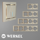 OM Plastic frames for sockets and switches Werkel Snabb Ivory / gold