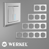 ОМ Plastic frames for sockets and switches Werkel Stark Silver