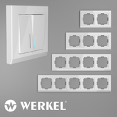 OM Plastic frames for sockets and switches Werkel Stark White
