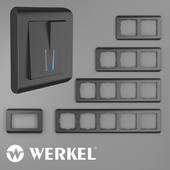 OM Plastic frames for sockets and switches Werkel Stream Graphite