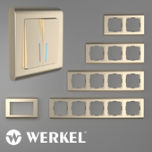 OM Plastic frames for sockets and switches Werkel Stream Champagne