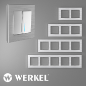 OM Metal frames for sockets and switches Werkel Aluminum Silver