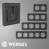 OM Metal frames for sockets and switches Werkel Aluminum Black