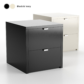 Nightstands black & ivory