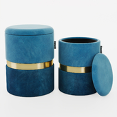 My Interno. MY18A060F (small + big). Set of 2 ottomans New-York color Blue