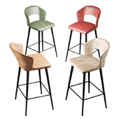 Set of 2 Modern Leather 26'' Counter Stool