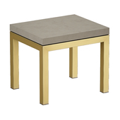 Parsons Concrete Top Brass Base End Table (Crate and Barrel)