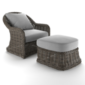 Havana Lounge Chair with Ottoman