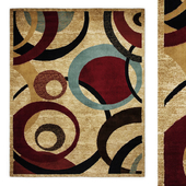Contemporary Abstract Beige Area Rug