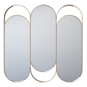 Triple mirror in brass, Alama La Redoute